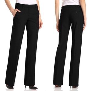 Theory Emery Wide Leg Wool Pants Black 00